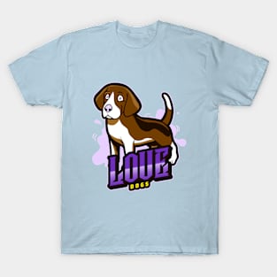 LOVE DOGS CUTE PASTEL DOGGY T-Shirt